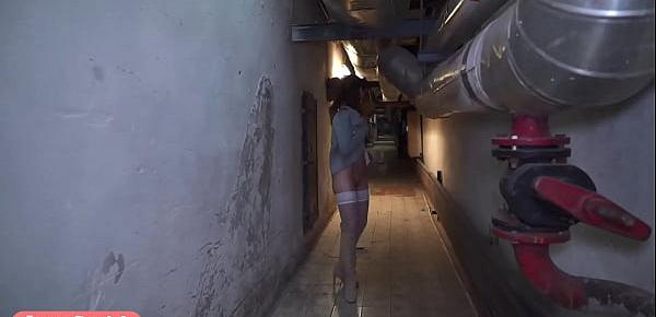  Naked Jeny Smith is Hiding and sneaking in the lost corridors